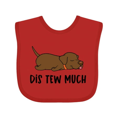 

Inktastic Napping Dis Tew Much Chesapeake Bay Retriever Gift Baby Boy or Baby Girl Bib