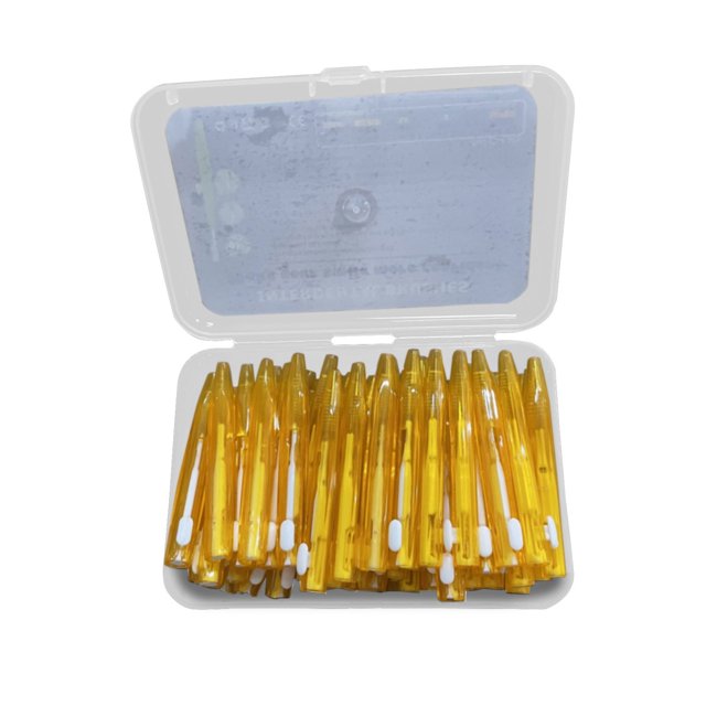 Clean 60pcs/box ToothpickDental Interdental Brush Between 0.6-1.5mm CleaningDental, Push-pull Retractable Interdental Cleaning Brush