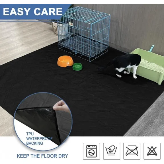 LUOLAX Washable Pee Pads for Large Dogs Reusable Whelping Mat Pet Training 72"x72"