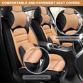 thumbnail image 2 of Fit for Hyundai Sonata 2024, Orange and Black Car Seat Covers, PU Leather 5 Piece Full Set With a Headrest and Lumbar Support Protect and Upgrade Seats, Protect Car Seats, 2 of 7
