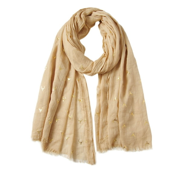 LABSERRON Cotton Scarf Yellow Cotton and Linen Winter 180X39.37in 1Set