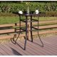 thumbnail image 1 of Mesa de Comedor para Exteriores Zimtown Cuadrada con Superficie de Vidrio 31,5 Estructura de Acero Negro, 1 of 8