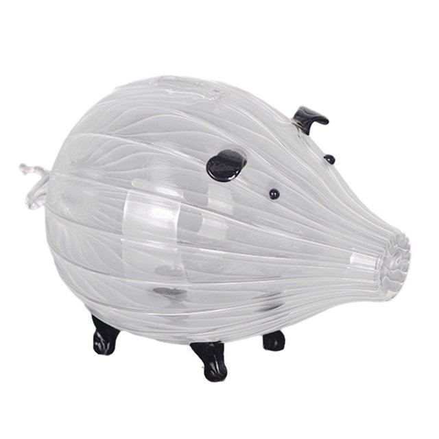 Hucha, estatua de cerdo, adorno de regalo, mesa, hucha para ahorrar dinero, decoración de animales para el hogar, dormitorio, niños, niñas y niños Negro