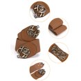 thumbnail image 2 of INSPIRE CHIC Womens Elastic Belts Metal Interlocking Buckle Stretchy Belts White & Brown, 2 of 6