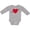 AC-Heather Grey, variant on Inktastic Valentines Day Heart Arrow Boys or Girls Long Sleeve Baby Bodysuit
