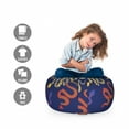 thumbnail image 2 of Snake Storage Toy Bag Chair, Demonstration of Curvy Lengthy Poisonous Animals Along Motifs on Skin, Stuffed Animal Organizer Washable Bag, Large Size, Dark Lavender Multicolor, by Ambesonne, 2 of 3