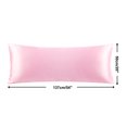 thumbnail image 5 of PiccoCasa 2 Pcs Soft Silky Satin Long Body Pillow Cover 20x54inch, Pink, 5 of 8