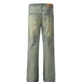 thumbnail image 4 of Mens Distressed Straight Leg Jeans in Washed Denim for Casual Everyday Wear with Slight Stretch and Modern Fit, 4 of 9