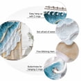 thumbnail image 6 of Coastal Beach Waterproof Fabric Shower Curtain,Nautical Ocean Blue Beige Seaside Waterproof Fabric Shower Curtain for Bathroom Curtains Bathtubs Hotel Shower Curtains with 12 Hooks Standard 66x72, 6 of 8