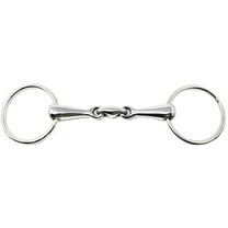 Anatomic Stainless Steel Loose Ring Dog Bone Snaffle Horse Bit 6" Mouth 35522E