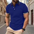 thumbnail image 6 of HAJWOH Polo Shirts for Men Dressy Casual Button Collared Golf T Shirt Classic Solid Color Business Summer Blouses, 6 of 7