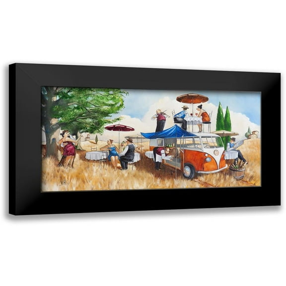 West, Ronald 14x9 Black Modern Framed Museum Art Print Titled - A Traveling Restaurant