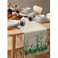 thumbnail image 6 of Spring Leaves Table Runner 90 Inches, Retro Pastoral Green Botanical Leaf Vines Bed Runner Dresser Scarves Tabletop for Indoor Outdoor Parties/Ceremony/Banquet, 13" x 90", 6 of 8