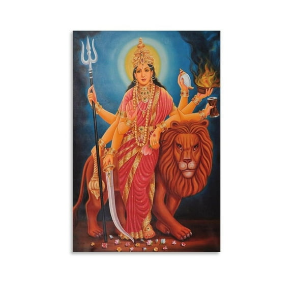 Wall Posters Hindu Goddess Durga Painting Posters Poster Decorative Painting Canvas Wall Art Living Room Posters Bedroom Painting