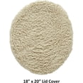 thumbnail image 3 of Better Trends 18"x20" Premium Toilet Lid Cover 100% Cotton Tufted Bathroom Rug Water Absorbent Reversible Machine Washable Sand - Edge Collection, 3 of 4