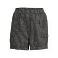 thumbnail image 4 of Time and Tru Women's Linen Blend Shorts, 4 of 5