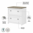 thumbnail image 3 of Pemberly Row 2 Drawer Lateral File Cabinet in White and Gray - Engineered Wood, 3 of 7