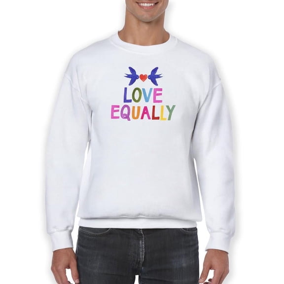Love Loudly Ii. Sweatshirt Men -Victoria Barnes Designs, Male Medium