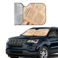 thumbnail image 4 of ZNDUO Car Windshield Sun Shade, Vintage Old Newspaper Pattern Windshield Sun Shade UV Rays and Heat Sun Visor Protector Foldable Windshield Sun Shade, Medium Size, 4 of 8