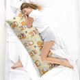 thumbnail image 4 of Dog Lover's Body Pillow Cover - Soft & Breathable, Hidden Zipper, 20"x54", Cute Puppy & Floral Print - Perfect Gift for Pet Lovers, Side Sleepers & Dog Themed Decor, 4 of 7