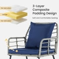 thumbnail image 3 of Gianna 4 Piece Patio Furniture Set, Outdoor Patio Seating Set for Apartment Balcony, Space-Saving Rattan Conversation Set with Loveseat and Side Table for Patio, Front Porch, Gray, 3 of 7