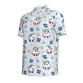 thumbnail image 2 of Xecao Swimming Shark for Mens' Casual Short Sleeve Button-Down Polo Shirts for a Classic Golf Look, 2 of 9