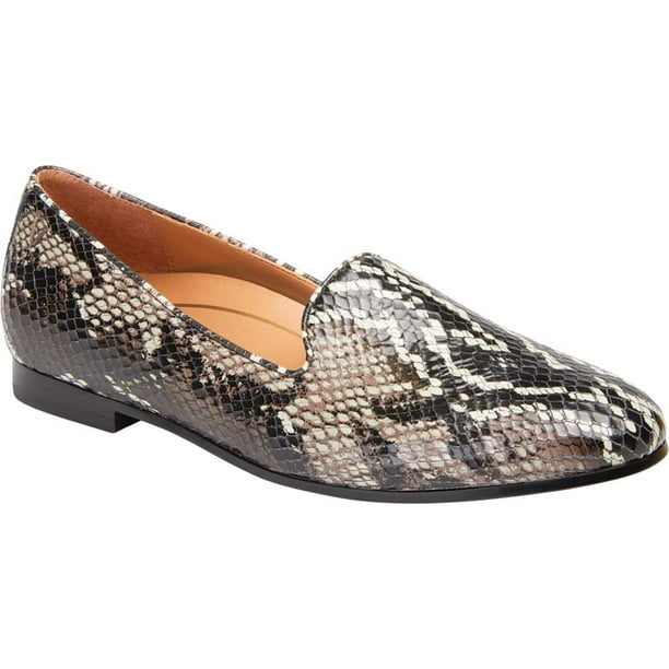 Women S Vionic Willa Flat Loafer Black Boa Leather 9 5 M Walmart Com