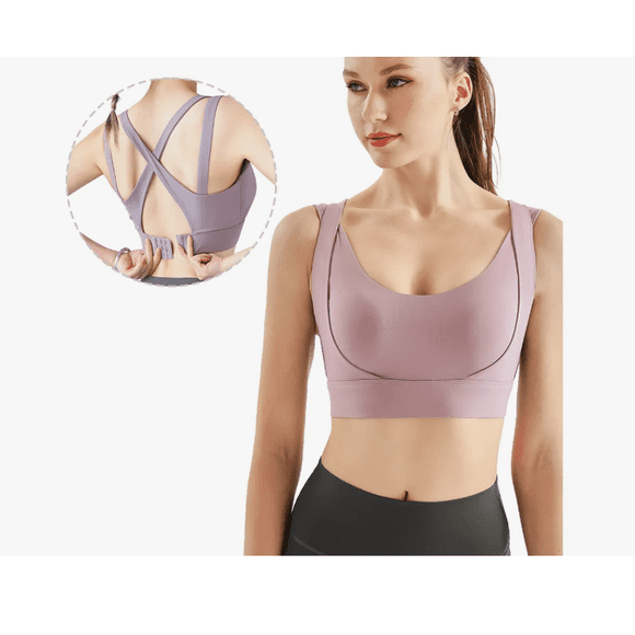 Top Deportivo Mujer Gym Ajustable Push Up morado talla M