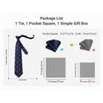thumbnail image 4 of HISDERN Mens Ties Classic Neckties Formal Business Tie Pocket Square Set Wedding Party Festival, 4 of 11