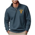 thumbnail image 1 of Blusa y camisa de manga larga con cuello alto para hombre, sudadera con capucha estampada, jersey deportivo con media cremallera, blusa de manga larga con cuello alto para hombre, blusa de poliéster, 1 of 4