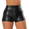 thumbnail image 2 of UHYARE Women's Flexible Club Faux Leather Shorts High Waisted Sexy Disco Short Hot Pants, 2 of 7