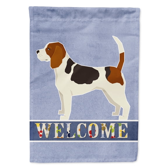 Carolines Treasures CK3578CHF Beagle Welcome Flag Canvas House Size  Large multicolor