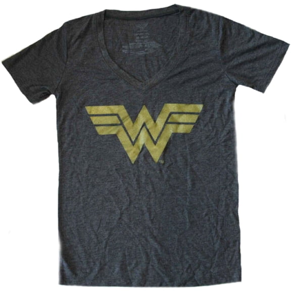 DC Comics Wonder Woman Logo Junior Women's V-Neck T-Shirt (XL)