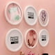 thumbnail image 5 of Marco de fotos redondo moderno TUMALL para dormitorio, soporte de madera para colgar cuadros, 12,7-30,5 cm, blanco, 20,3 cm, 5 of 5