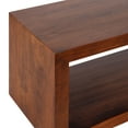 thumbnail image 4 of Kate and Laurel Holt Modern Floating Wood Wall Shelf, 30 x 8, Walnut Brown, Chic Rectangular Floating Wood Console for Wall, 4 of 8
