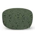 thumbnail image 1 of Olive Pouf Cover with Zipper, Pastel Tone Vegetation Leaves and Branches, Soft Decorative Fabric Unstuffed Case, 30" W X 17.3" L, Evergreen Sage Green, by Ambesonne, 1 of 5