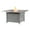 Grey, variant on Aluminum 42-in Square Propane Fire Table with Beads, Covers and Lid