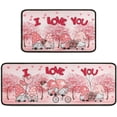 thumbnail image 6 of Valentines Day Gnome Kitchen Rugs Set 2Pcs I Love You Kitchen Floor Rug and Mat Non Skid Waterproof Kitchen Runner Rug Standing Area Mat Carpets for Anniversary Holiday Indoor Decor 17"x47"+17"x30", 6 of 6