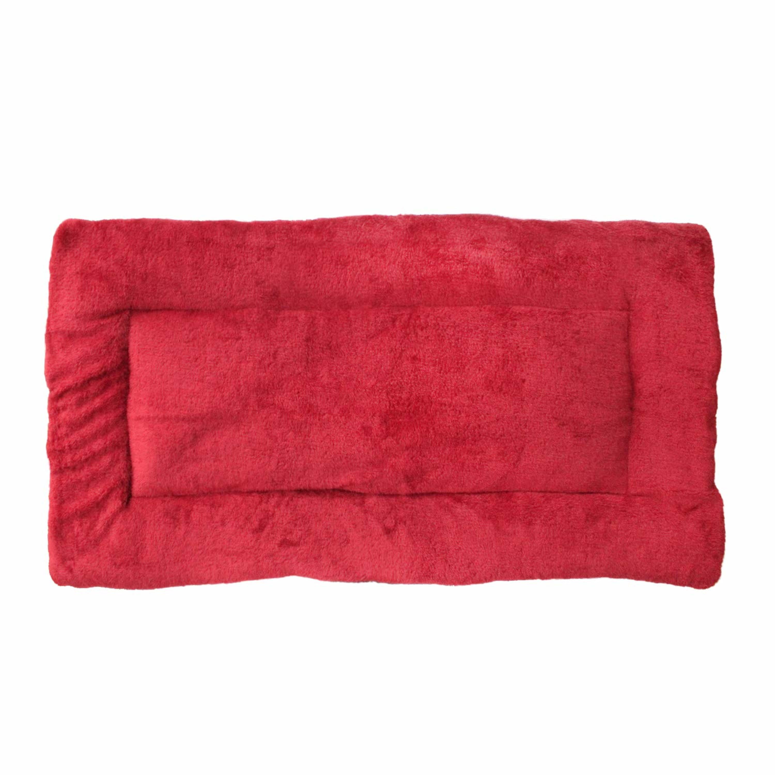 Downtown Pet Supply Dog Crate Mat, Washable Dog Bed, Maroon/Charcoal, S