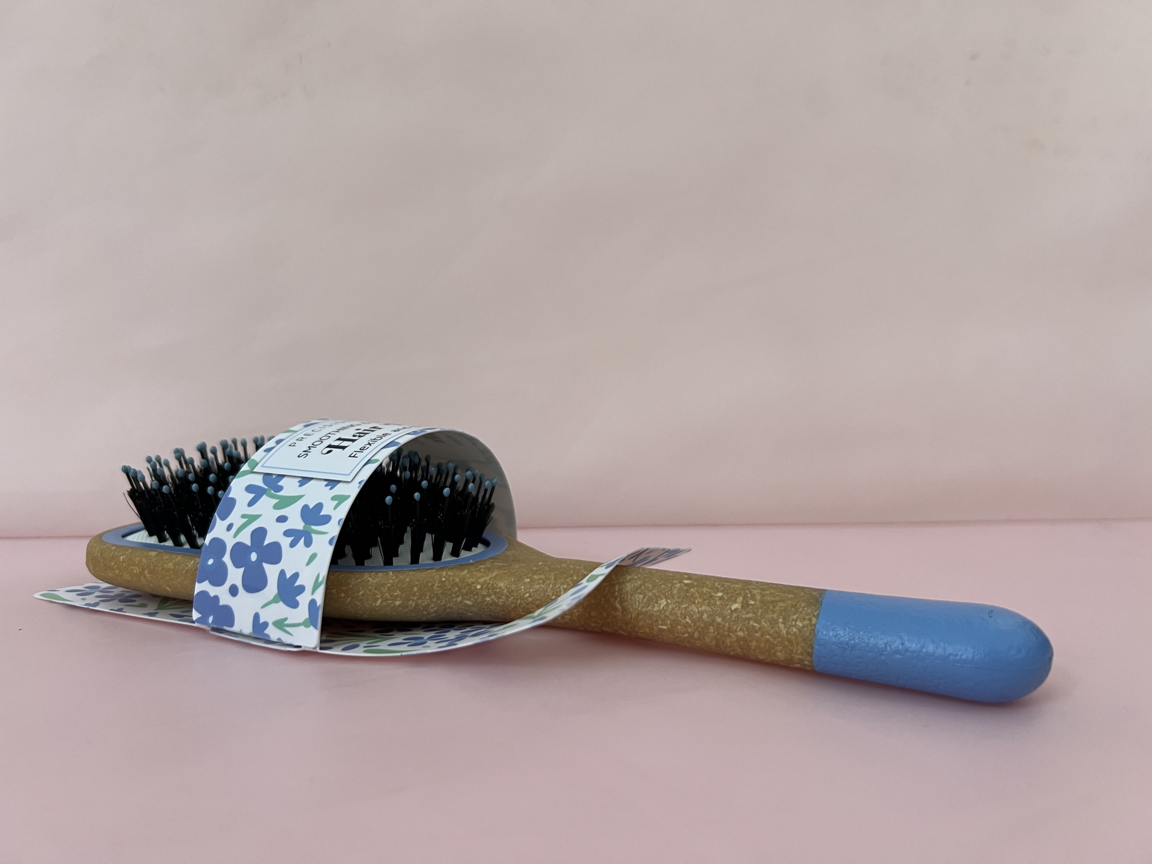 Precision Beauty by Swissco Smoothing & Detangling Hair Brush - Flexible & Boar Bristles, Pastel Color-Dipped Handle