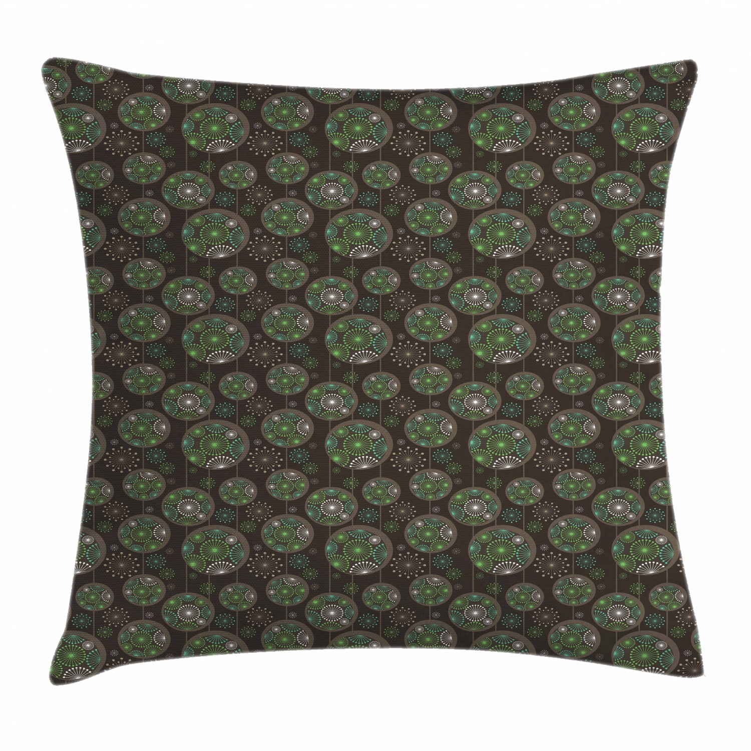 Sage Throw Pillow Cushion Cover, Stylized Abstract ...