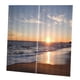thumbnail image 5 of Cortina de ventana de 2 paneles con ojales opacos impresos en 3D, extra ancha Playa, 5 of 7