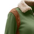 thumbnail image 7 of Busydd Sweatshirt for Women Winter Warm Fleece Pullover Sweatshirt Casual Comfy Zip Long Sleeve Tops for Women Vintage Colorblock Stand Collar Womens Tops with Pocket M, 7 of 7