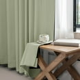thumbnail image 5 of 100% Blackout Curtains for Bedroom, Sage Green Geometric Weave Curtains 84 Inches Long Textured Thermal Insulated Curtain for Living Room, Black Out Drapery Grommet 2 Panels, 5 of 17