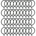 thumbnail image 1 of 40 Pack Curtain Rings, 38mm Internal Diameter Curtains Rings Hanging Rings for Curtains and Rods, Black Hook (Color : Black), 1 of 5