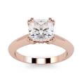 thumbnail image 2 of 2.00 Ct Brilliant Cushion Cut Diamond Bridal Rings Solid 18K Rose Gold, 2 of 6
