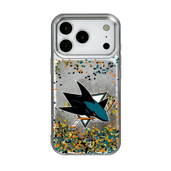 San Jose Sharks iPhone Confetti Glitter Case