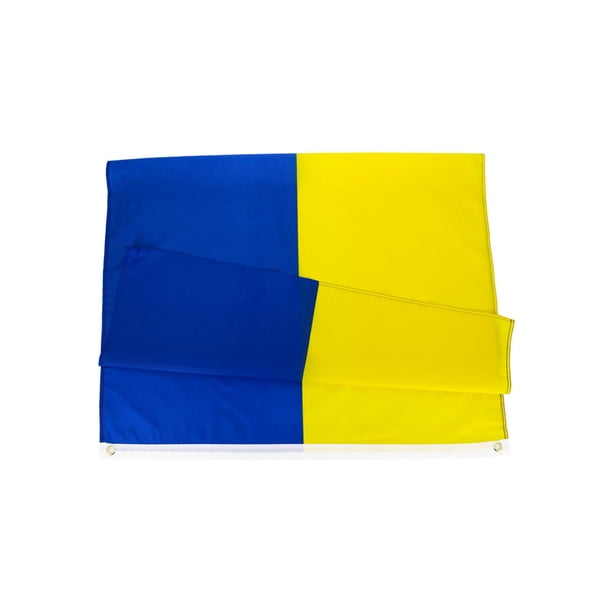 Bandera De Ucrania Bandera de Ucrania - Bandera Nacional de Ucrania con Emblema (90x150cm) Likrtyny Para Estrenar