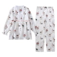 thumbnail image 3 of Pijamas de maternidad preparto y posparto primavera/verano otoño ropa de confinamiento de gasa transpirable absorbente de sudor, 3 of 5