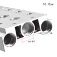 thumbnail image 2 of Base de socket de válvula neumática solenoide de aluminio de 10 filas de 1/4" PT para 4V210, 2 of 3